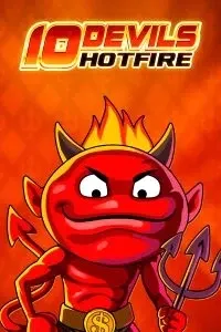 10 Devils Hotfire" – Slot di gioco "10 Devils Hotfire" con una figura di un diavolo rosso e un design infuocato