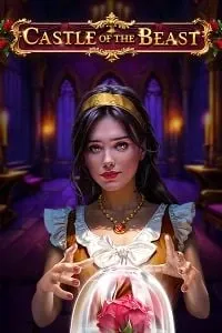 Castle of the Beast" – Slot di gioco "Castle of the Beast" con una scena gotica e una donna in abito bianco in un castello